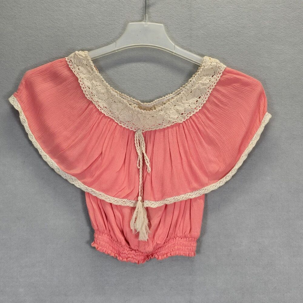 Flying Tomato Y2K  Bohemia Crop Pink XS Top